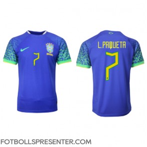 Brasilien Lucas Paqueta #7 Borta Matchtröja VM 2022 Kortärmad